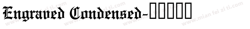 Engraved Condensed字体转换